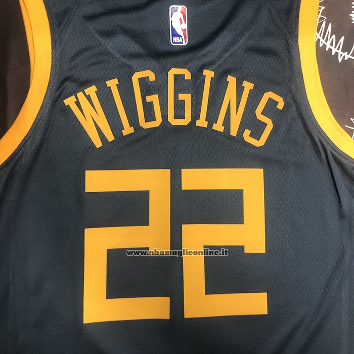 Maglia Golden State Warriors Andrew Wiggins #22 Citta 2018-19 Blu